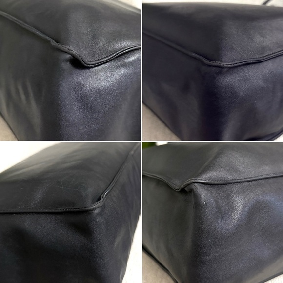 Authentic CHANEL black lambskin leather large tote bag - Picture 11 of 16